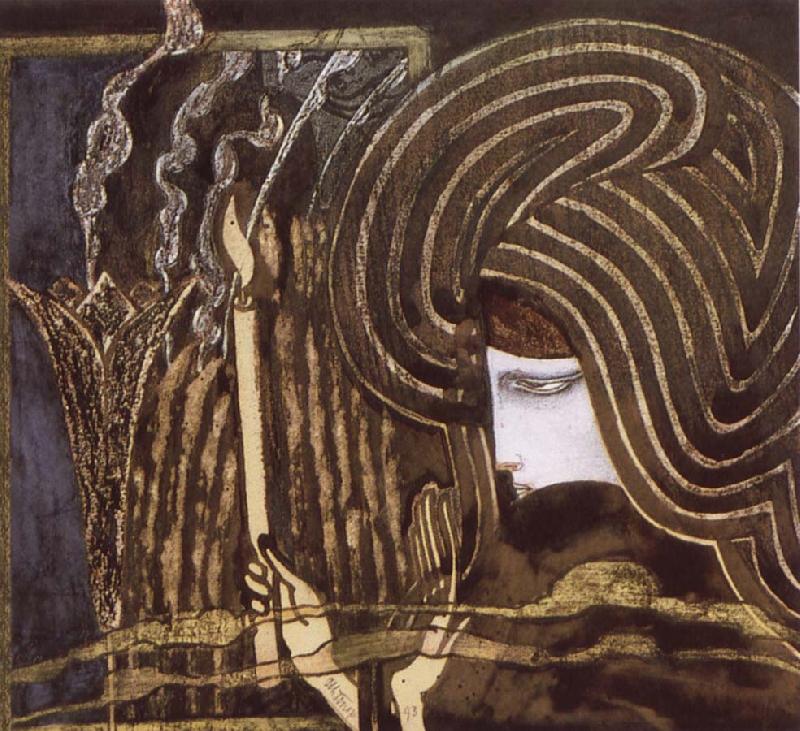 Jan Toorop Soul Searching oil painting image